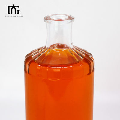 Приемлемый логотип клиента 500 мл круглые стеклянные бутылки с вином для алкогольного напитка