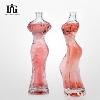 Прозрачная бутылка в форме женщины для ликеров и напитков