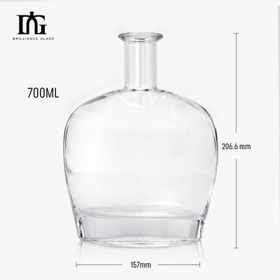 Промышленные напитки на заказ Пустая стеклянная бутылка для виски Водка Ликер 500-750 мл