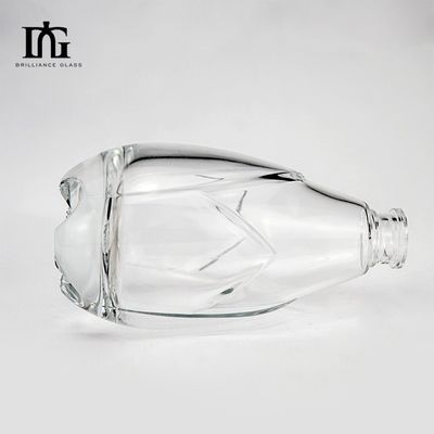 Стеклянный воротник плоский плечо бутылка с текилой и винтовой крышкой в белом цвете