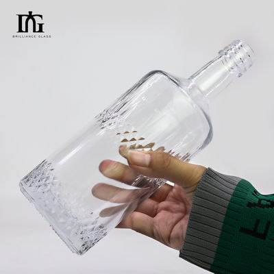 Стеклянная бутылка емкостью 700 мл с гравировкой для бутылки для джина, рома, коньяка, виски и напитков