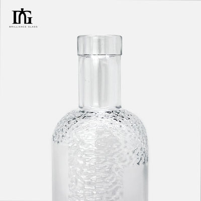 Уникальная форма 500ml 700ml Чистый ром Виски сок Стеклянная бутылка с герметичным герметиком