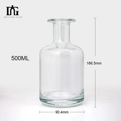 Скрин-печать, горячее штампование, покраска 750 мл прозрачная стеклянная бутылка для спиртных напитков и напитков
