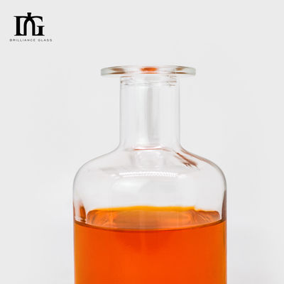 Скрин-печать, горячее штампование, покраска 750 мл прозрачная стеклянная бутылка для спиртных напитков и напитков