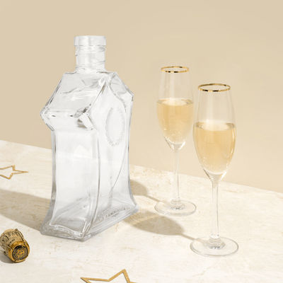 Капчатый пробковый винт Обе 700 мл 70cl 750ml 75cl Стеклянная бутылка для бренди Виски Джин Водка