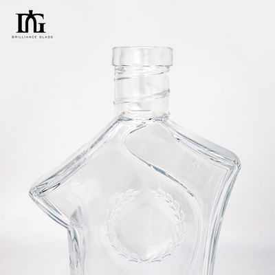 Капчатый пробковый винт Обе 700 мл 70cl 750ml 75cl Стеклянная бутылка для бренди Виски Джин Водка