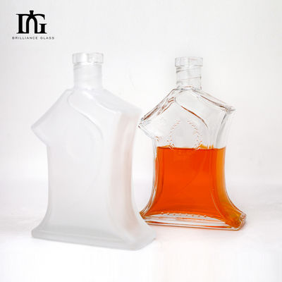 Капчатый пробковый винт Обе 700 мл 70cl 750ml 75cl Стеклянная бутылка для бренди Виски Джин Водка