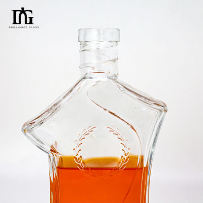 Капчатый пробковый винт Обе 700 мл 70cl 750ml 75cl Стеклянная бутылка для бренди Виски Джин Водка