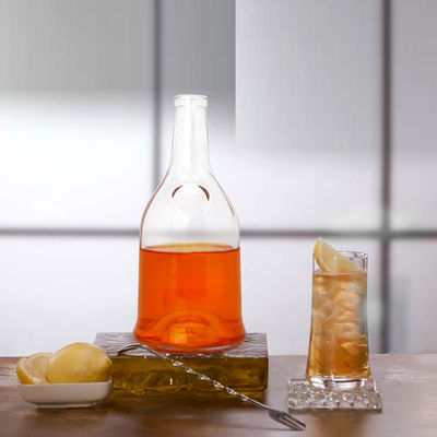 Custom Logo 500ml/700ml Стеклянная бутылка для бренди Сок вина или ликера уникальный дизайн