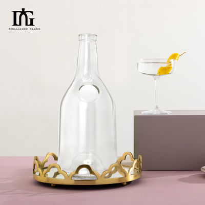 Custom Logo 500ml/700ml Стеклянная бутылка для бренди Сок вина или ликера уникальный дизайн