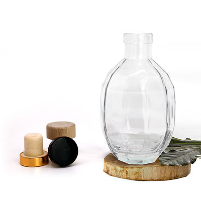 Стеклянный корпус 250 мл 375 мл 500 мл Водка Ликер Вино Спиртная бутылка с крышкой для бренди Виски