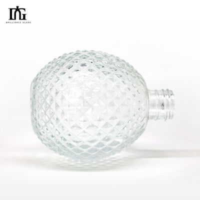 Чай 700 мл Прозрачная стеклянная бутылка вина для водки Виски Питье Приемлемое логотип