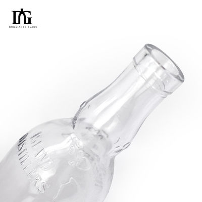 Бесплатно предоставляется 500 мл толстого дна прозрачная виски бренди ром джин ликер стеклянная бутылка