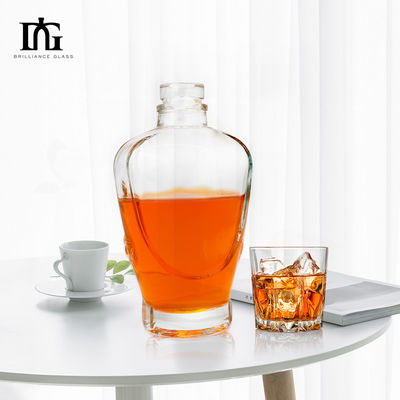 Другие напитки 50cl пустая водка виски стеклянная бутылка с пробками и матовой поверхностью