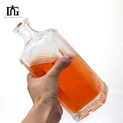 Горячая в Европе Стеклянная прозрачная бутылка для алкоголя 350 мл 500 мл 700 мл для бренди джина рома