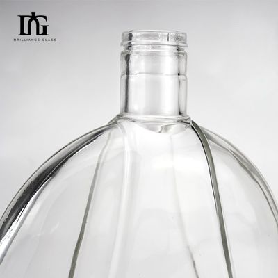 Прозрачная 700 мл бутылка для винного виски со стеклянной основой