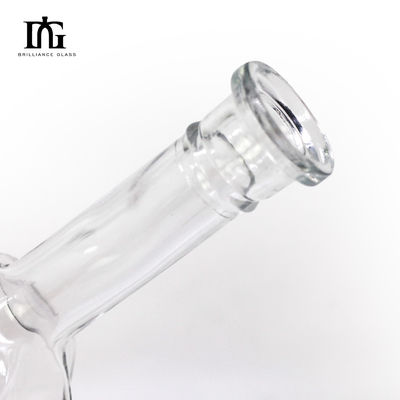 Виски Водка Джин Ром 700 мл Круглая прозрачная стеклянная бутылка с пробкой и винтовой крышкой