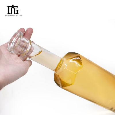 Виски Водка Джин Ром 700 мл Круглая прозрачная стеклянная бутылка с пробкой и винтовой крышкой