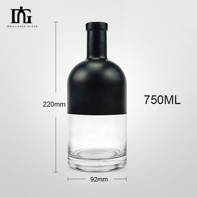 770 мл пустая круглая стеклянная бутылка для виски, бренди, водки, рома, джина и других спиртных напитков