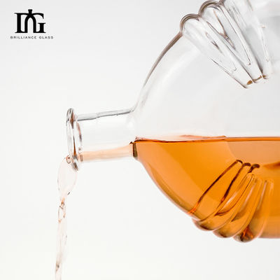 Ликеры и напитки 700 мл креативная прозрачная запечатанная винная стеклянная бутылка с пробкой