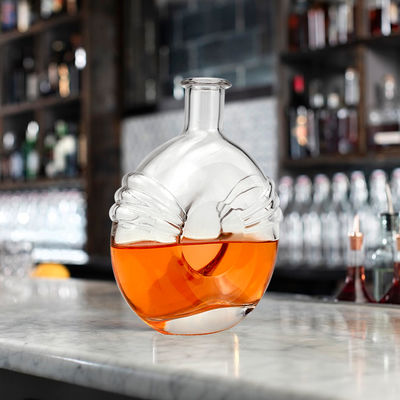 Ликеры и напитки 700 мл креативная прозрачная запечатанная винная стеклянная бутылка с пробкой