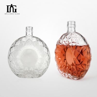 Материал тела минеральной воды Дизайн на заказ Клинт Ликер Xo Виски Коньяк Стеклянная бутылка