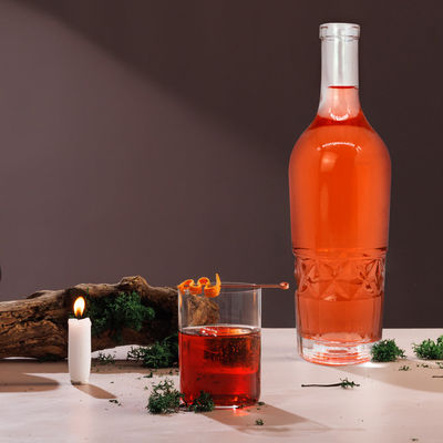 Уникальная бутылка из 700 мл мороженого стекла для коньяка виски спиртные напитки внутри гравирующего сока