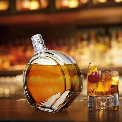 Чай 700 мл Пустая прозрачная стеклянная бутылка для спиртных напитков / спиртных напитков Вино Водка Бренди Виски Ром