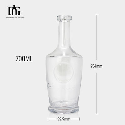 OEM/ODM Приемлемо 750 мл Super Flint Glass Empty Liquor Flask для виски Джина Водка
