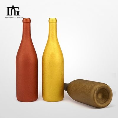 2024 Бургундийская бутылка вина с песчаным обрезком 700 мл 750 мл Скрин-печать