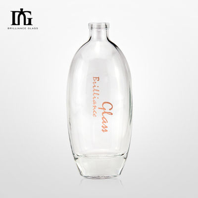 Приемлемый логотип клиента 500 мл овальной формы стеклянная бутылка водки для китайской оптовой продажи