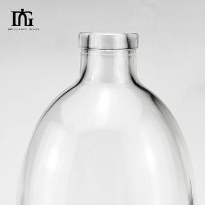 Приемлемый логотип клиента 500 мл овальной формы стеклянная бутылка водки для китайской оптовой продажи