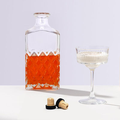Luxury Glass Collar Lead Free Crystal Whiskey Glasses Decanter Set с пробкой