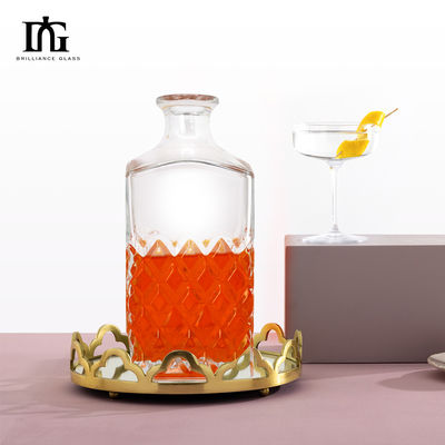 Luxury Glass Collar Lead Free Crystal Whiskey Glasses Decanter Set с пробкой