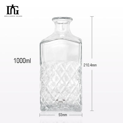 Luxury Glass Collar Lead Free Crystal Whiskey Glasses Decanter Set с пробкой
