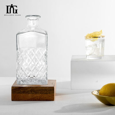 Luxury Glass Collar Lead Free Crystal Whiskey Glasses Decanter Set с пробкой