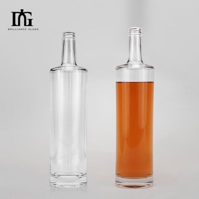 Бесплатно предоставляется 750 мл тонкая стеклянная бутылка для ликера водки виски бренди джин ром