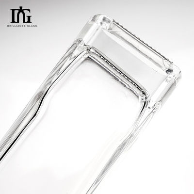 Super Flint 375ml 500ml 700ml 750ml 1000ml Прозрачная круглая стеклянная бутылка виски с древесной пробкой