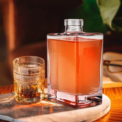 Гравированный логотип 50000 мл Стеклянная бутылка для спиртового джина Ликер Виски Ром Текила Водка