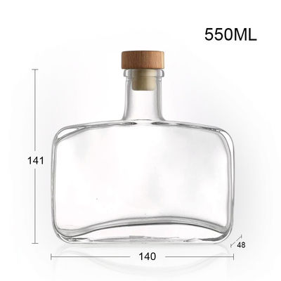 Стеклянный воротник 70cl 75cl Виски Текила Виски Водка Джин Ликер Ром Квадратная бутылка
