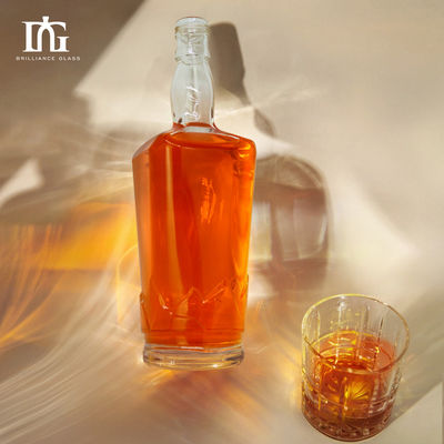 Вместимость 500 мл Super Flint Glass Liquor Spirits Flasks With T Cork для водки и виски