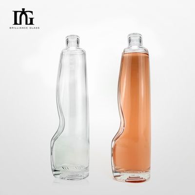 Приемлемый логотип клиента Стеклянная бутылка для ликера Водка Текила Джин Запечатанная просовая крышка