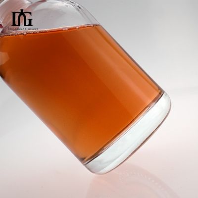 375 мл 500 мл 750 мл Круглой формы Прозрачная стеклянная бутылка с вином для напитков OEM / ODM Приемлемо
