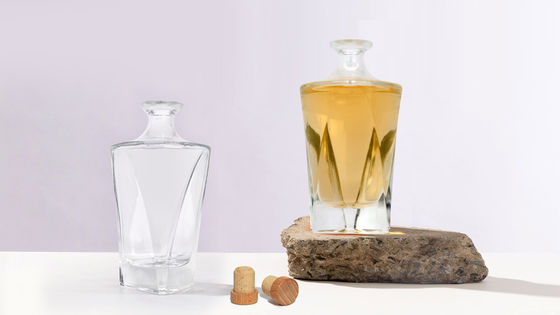 Стеклянные бутылки для водки Виски Ром Джин Коньяк Низкий MOQ 375ml 500ml 700ml 750ml