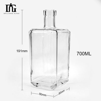 Пустой коньяк ром джин виски водка стеклянная бутылка 500 мл 700 мл 750 мл для упаковки ликера