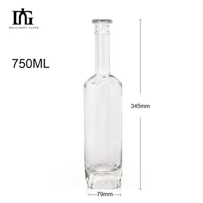 Базовый материал Стекло 750ml/700ml Спиртные напитки Вино бутылки для рома Виски Водка Джин Ликер