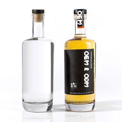 250 ml/500 ml/700 ml/750 ml Стеклянные спиртовые бутылки с уплотнителем CORK