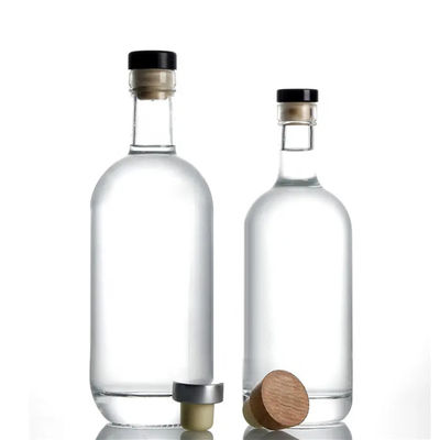 250 ml/500 ml/700 ml/750 ml Стеклянные спиртовые бутылки с уплотнителем CORK